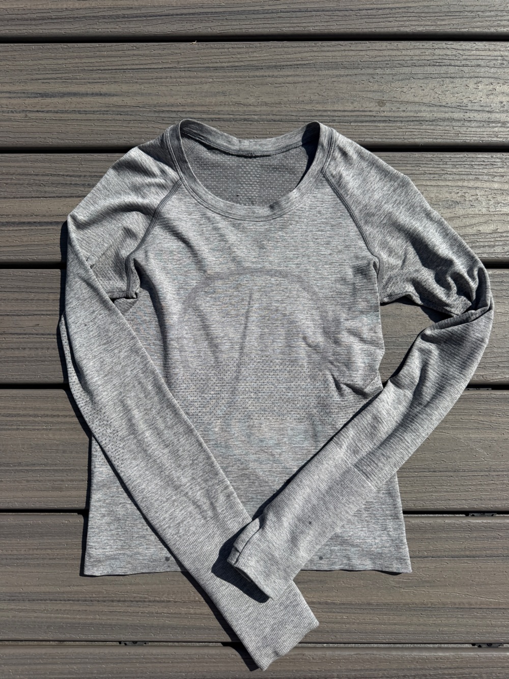 lululemon athletica Heather Grey Swiftly Long-Sleeve Performance Long Sleeve